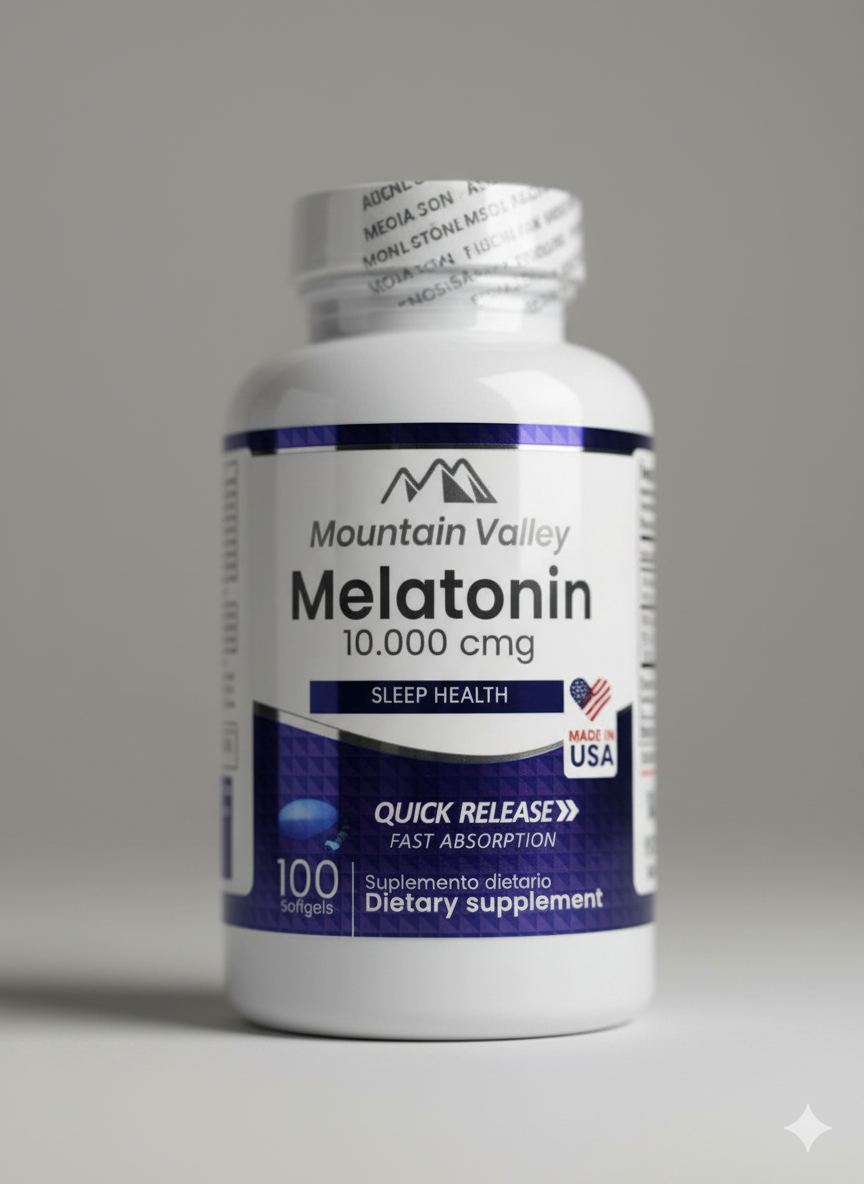 Melatonina 10.000 mcg – Mountain Valley | Suplemento para el Sueño